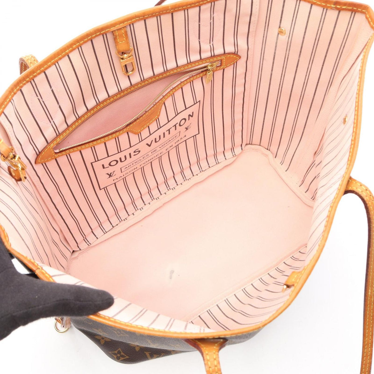 Louis Vuitton Tote Bag Neverfull MM Leather — view 3
