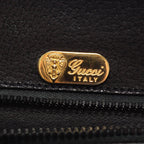 Gucci Handbag Bamboo 99 000 Black Leather Top Handle Hand Bag — view 4