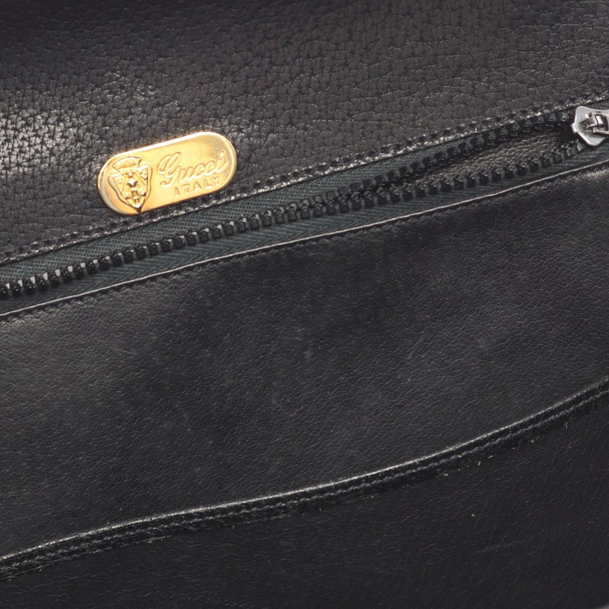 Gucci Handbag Bamboo 99 000 Black Leather Top Handle Hand Bag — view 5
