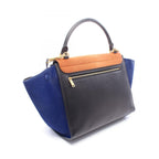 Celine Handbag Trapeze Medium 2-Way Brown Black Blue Leather — view 2