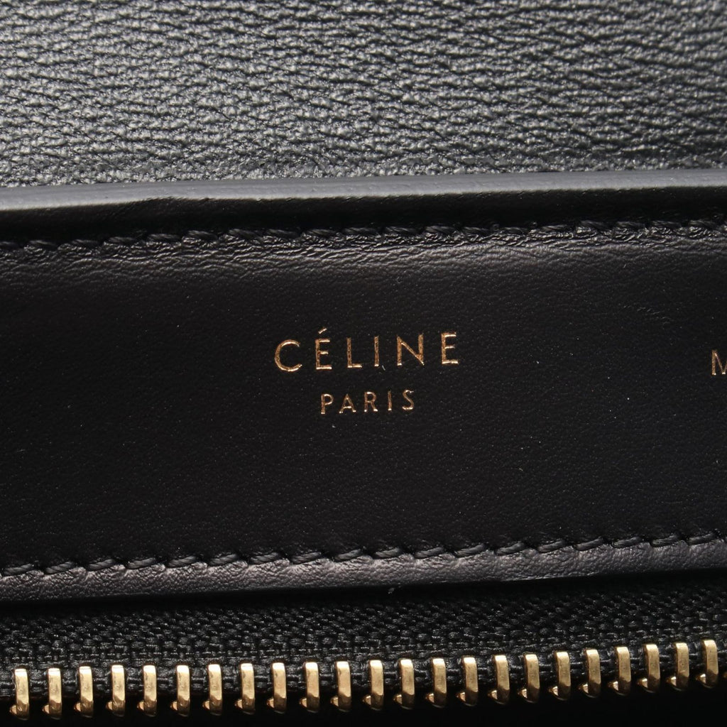 Celine Handbag Trapeze Medium 2-Way Brown Black Blue Leather — view 4