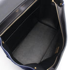 Celine Handbag Trapeze Medium 2-Way Brown Black Blue Leather — view 3