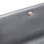 Celine Shoulder Bag Monochrome Black Leather Matelasse Chain — view 5