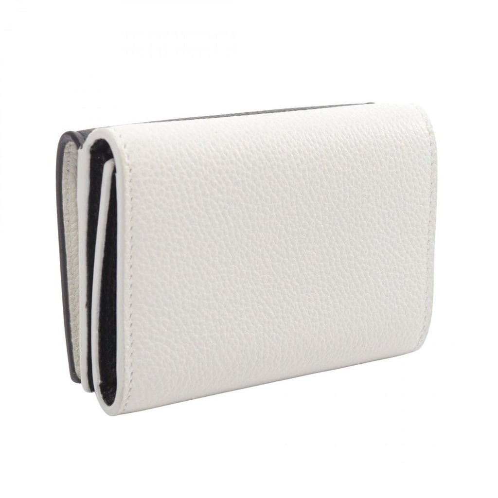 Saint Laurent Paris Trifold Wallet Tiny Compact Black White Leather — view 2
