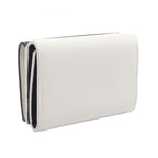 Saint Laurent Paris Trifold Wallet Tiny Compact Black White Leather — view 2