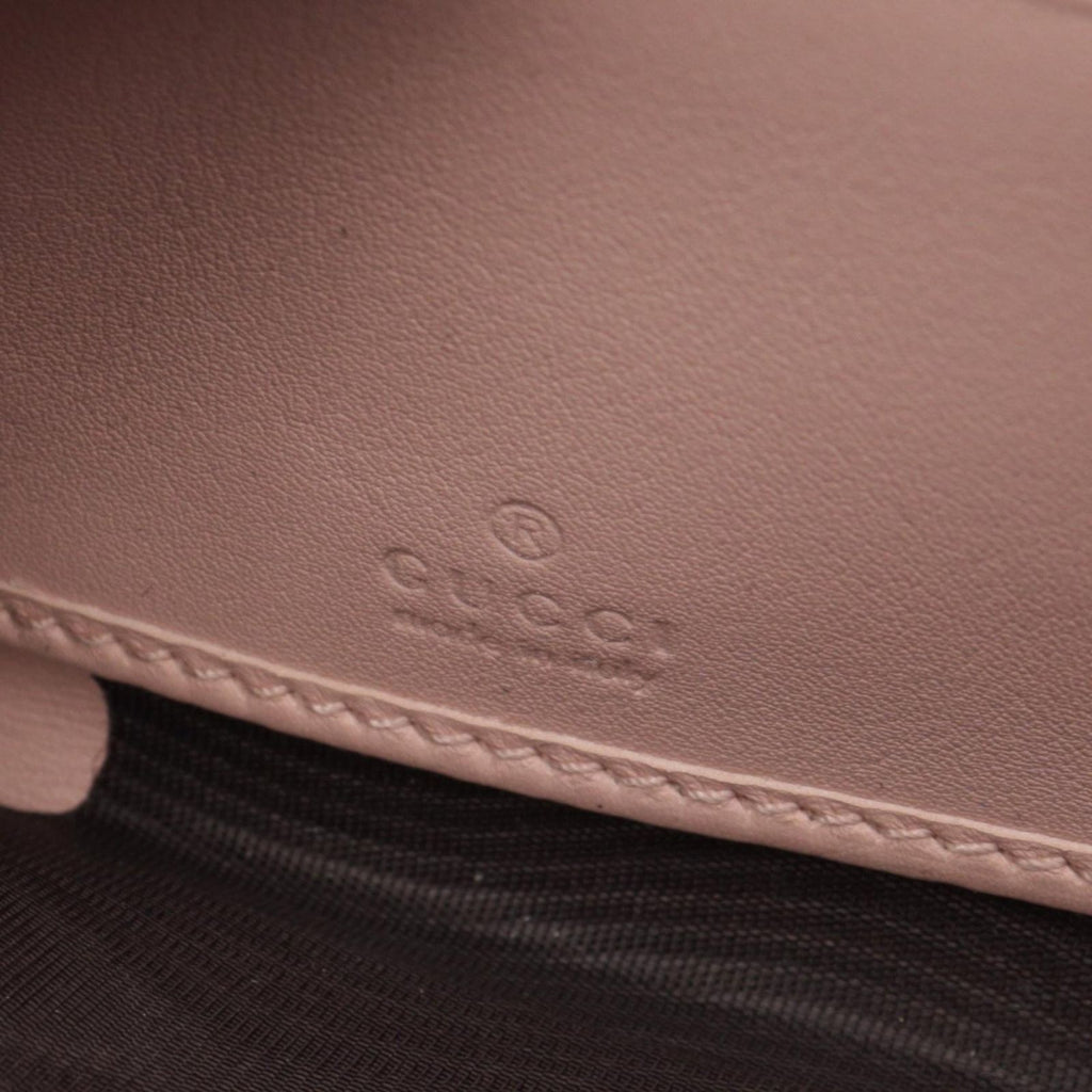 Gucci Round Wallet GG Marmont Zip Around Light Pink Leather — view 4
