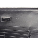 Prada Clutch Saffiano Travel Black Leather — view 5