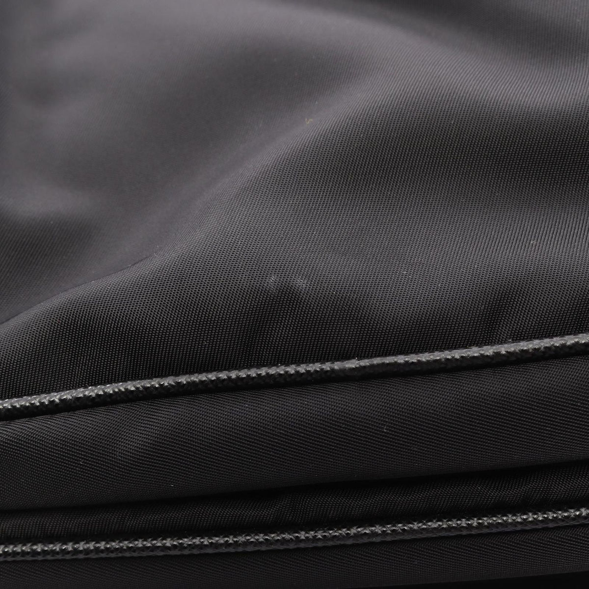 Prada Tote Bag 2-Way Black Nylon Saffiano Leather Triangle Logo — view 5