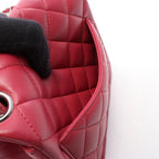 Chanel Shoulder Bag Mini Quilted Rose Pink Lambskin Chain — view 6