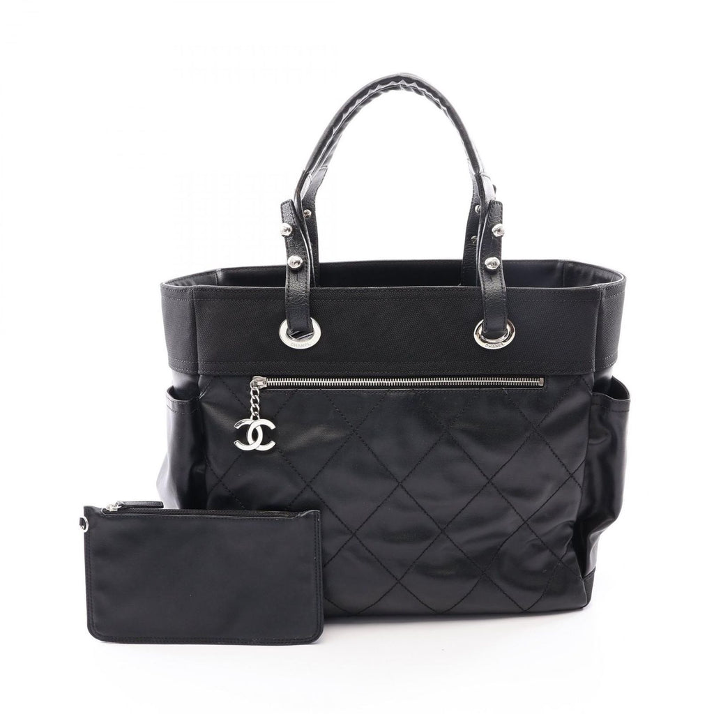 Chanel Tote Bag Paris Biarritz GM Black Leather GM