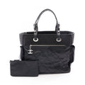 Chanel Tote Bag Paris Biarritz GM Black Leather GM