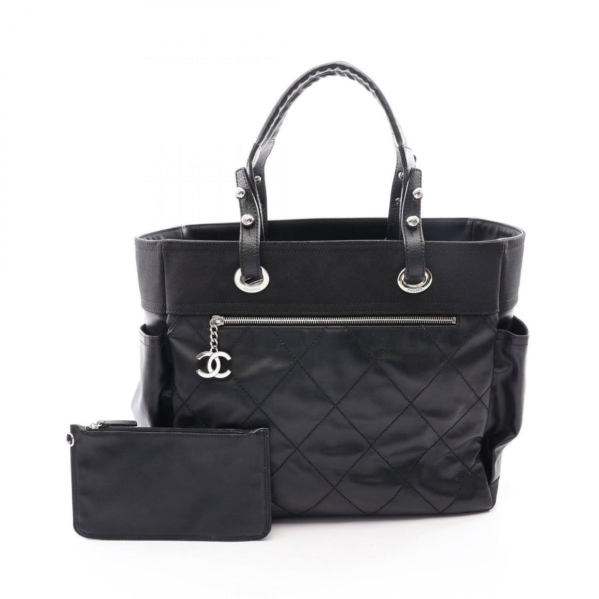 Chanel Tote Bag Paris Biarritz GM Black Leather GM