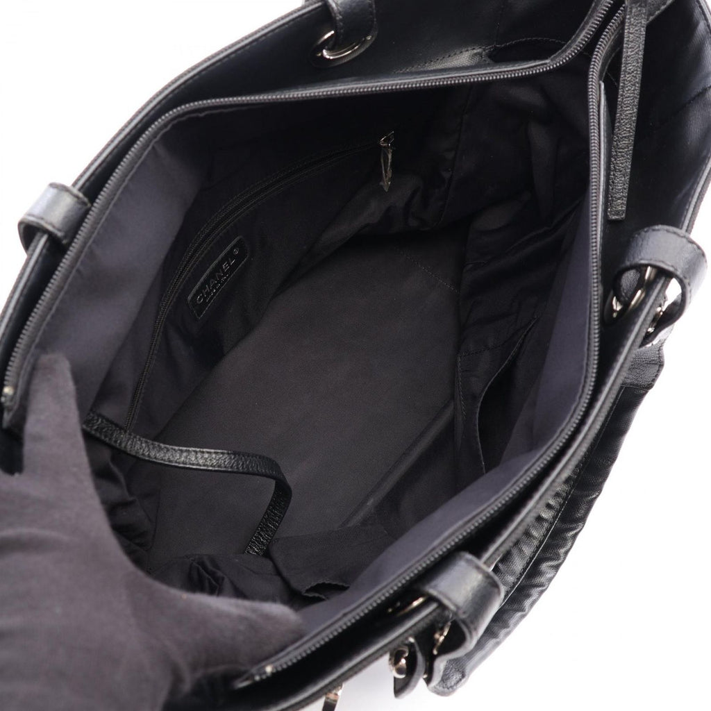 Chanel Tote Bag Paris Biarritz GM Black Leather GM — view 3
