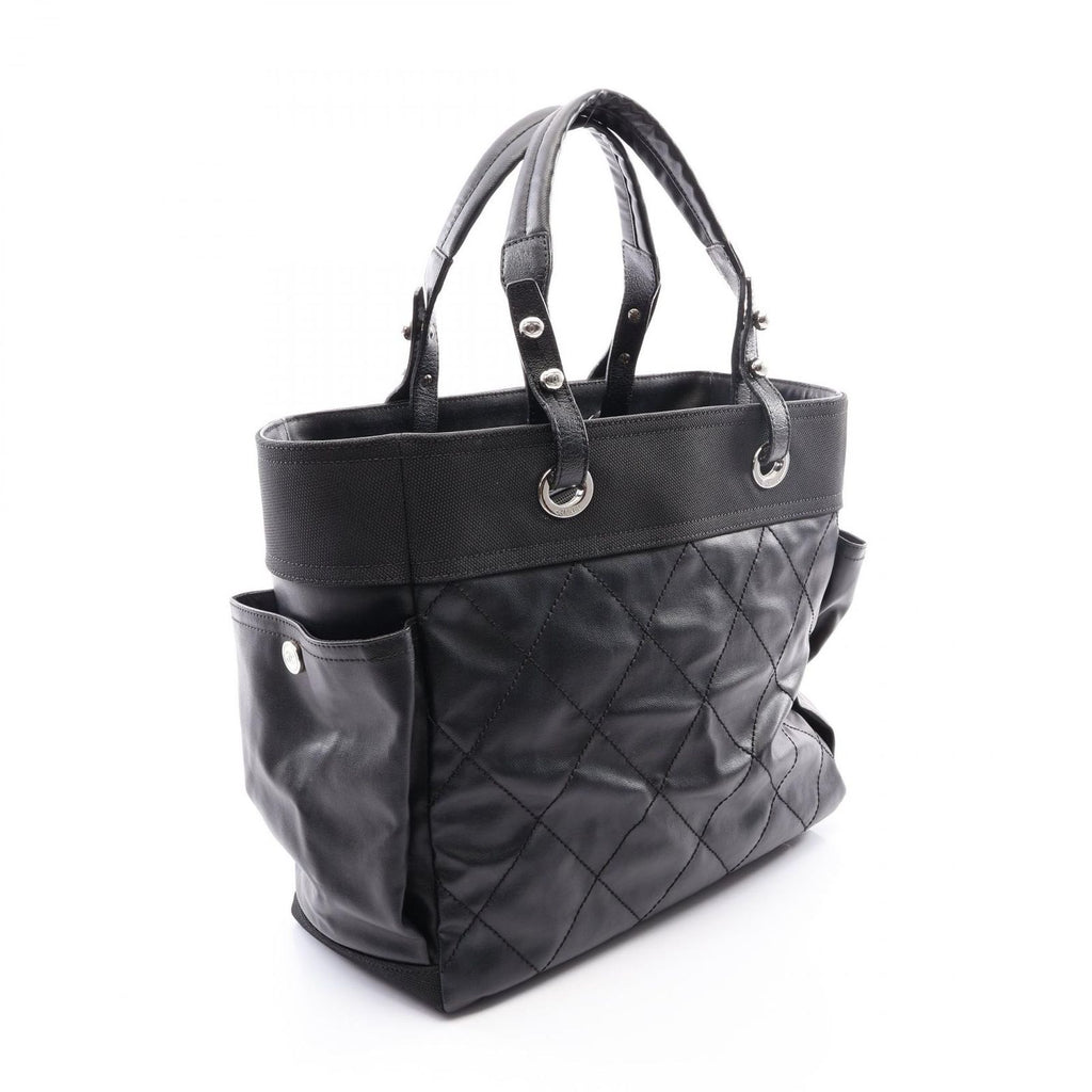 Chanel Tote Bag Paris Biarritz GM Black Leather GM — view 2