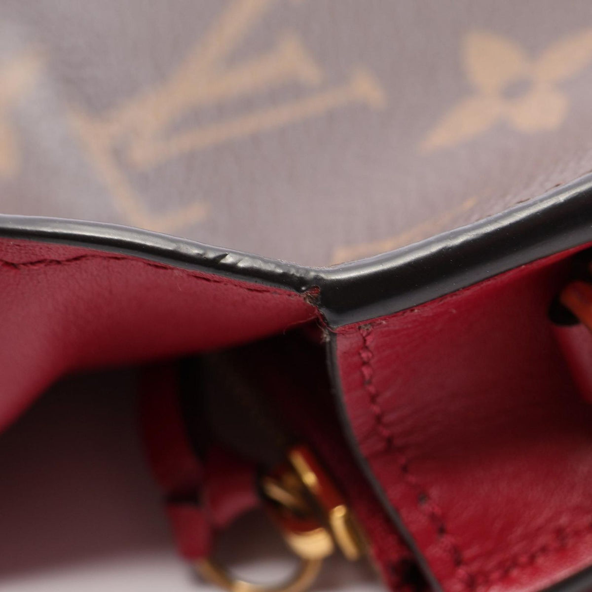Louis Vuitton Shoulder Bag Portefeuille Flor Chain Monogram Fuchsia Leather — view 7