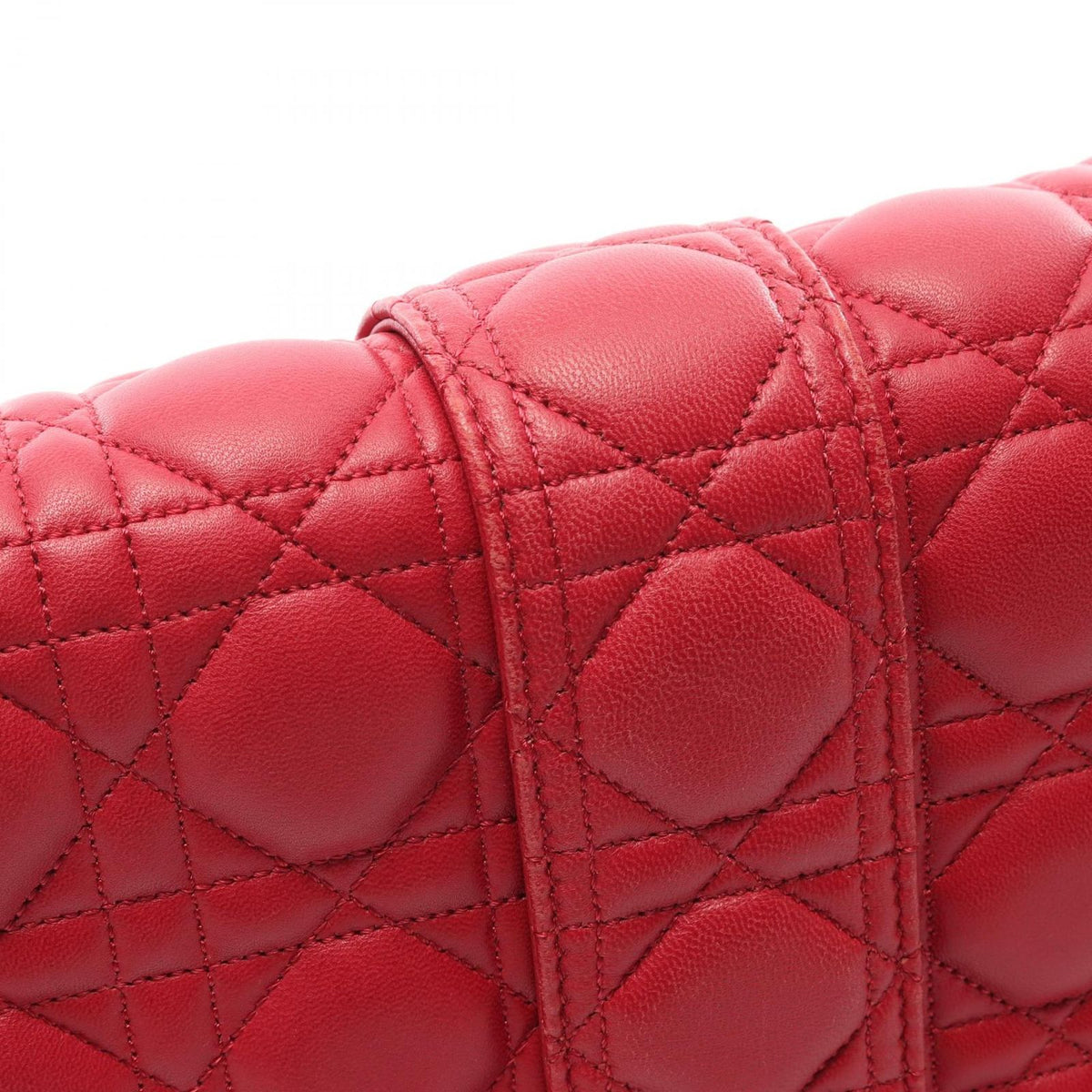 Dior Shoulder Bag Miss Dior Cannage Red Leather Chain — view 7
