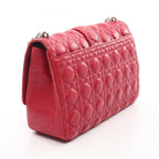 Dior Shoulder Bag Miss Dior Cannage Red Leather Chain — view 2