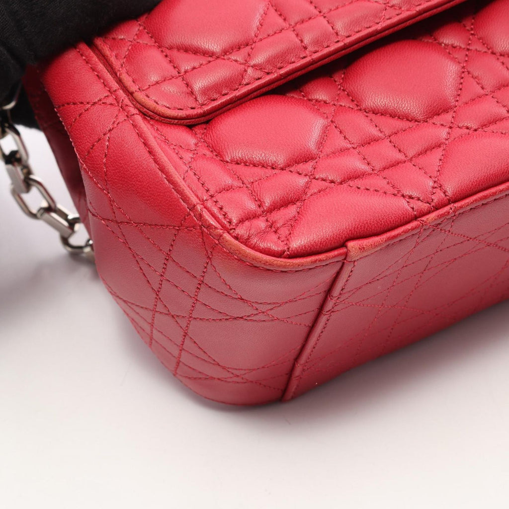 Dior Shoulder Bag Miss Dior Cannage Red Leather Chain — view 8