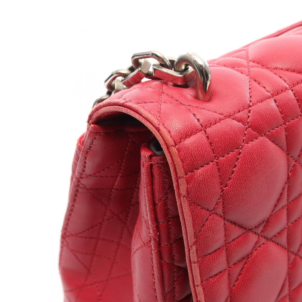 Dior Shoulder Bag Miss Dior Cannage Red Leather Chain — view 5