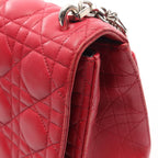 Dior Shoulder Bag Miss Dior Cannage Red Leather Chain — view 6