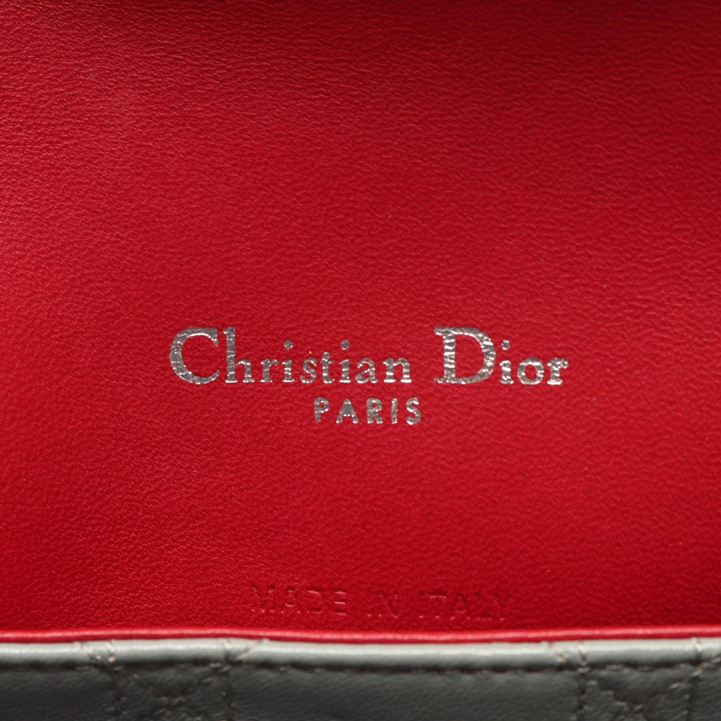 Dior Shoulder Bag Miss Dior Cannage Red Leather Chain — view 4
