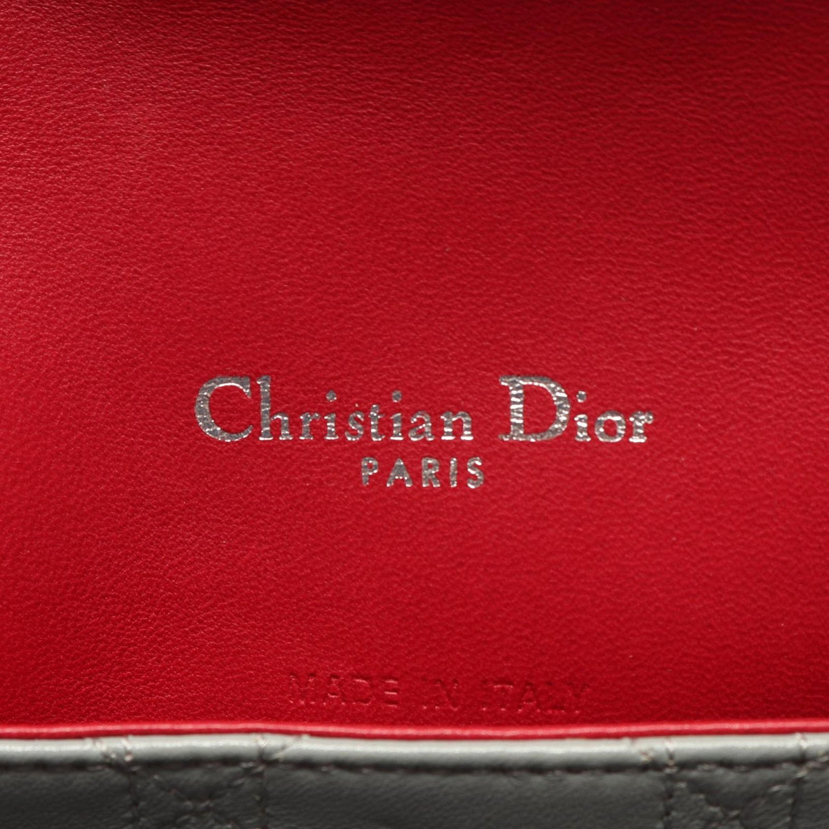 Dior Shoulder Bag Miss Dior Cannage Red Leather Chain — view 4
