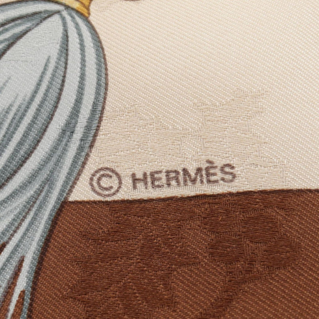 Hermes Scarf Carre 90 Plumes Et Grelots Silk — view 2
