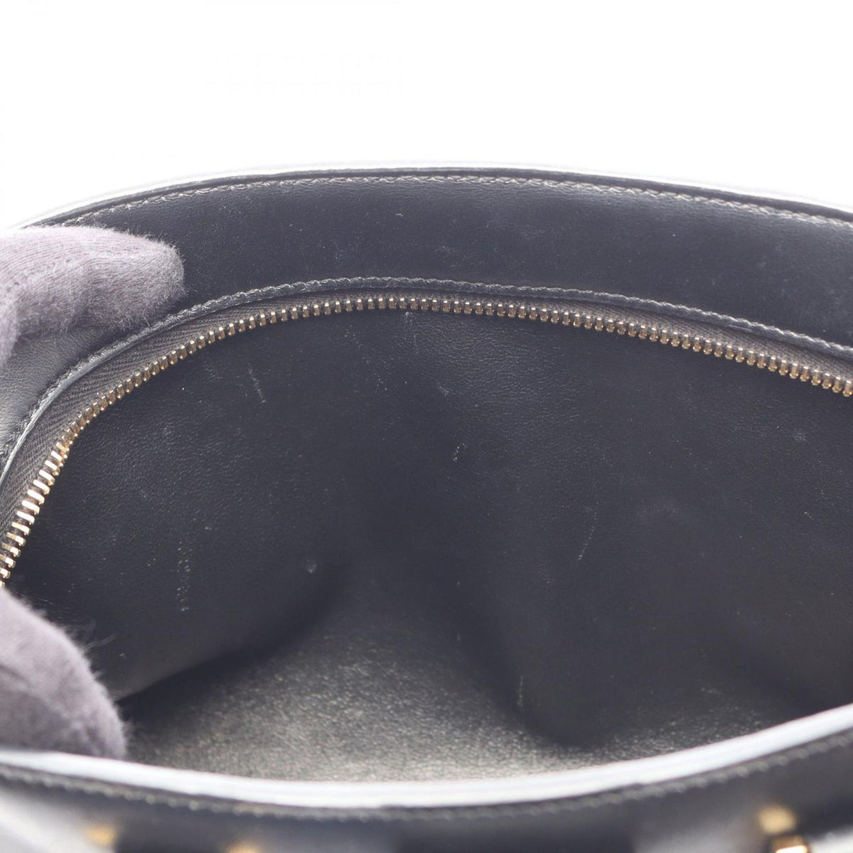 Saint Laurent Paris Handbag YSL Line Baby Monogram Cabas 2-Way Black Leather — view 5