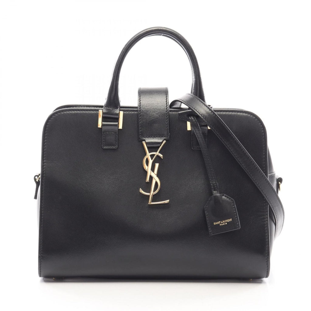 Saint Laurent Paris Handbag YSL Line Baby Monogram Cabas 2-Way Black Leather