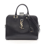 Saint Laurent Paris Handbag YSL Line Baby Monogram Cabas 2-Way Black Leather