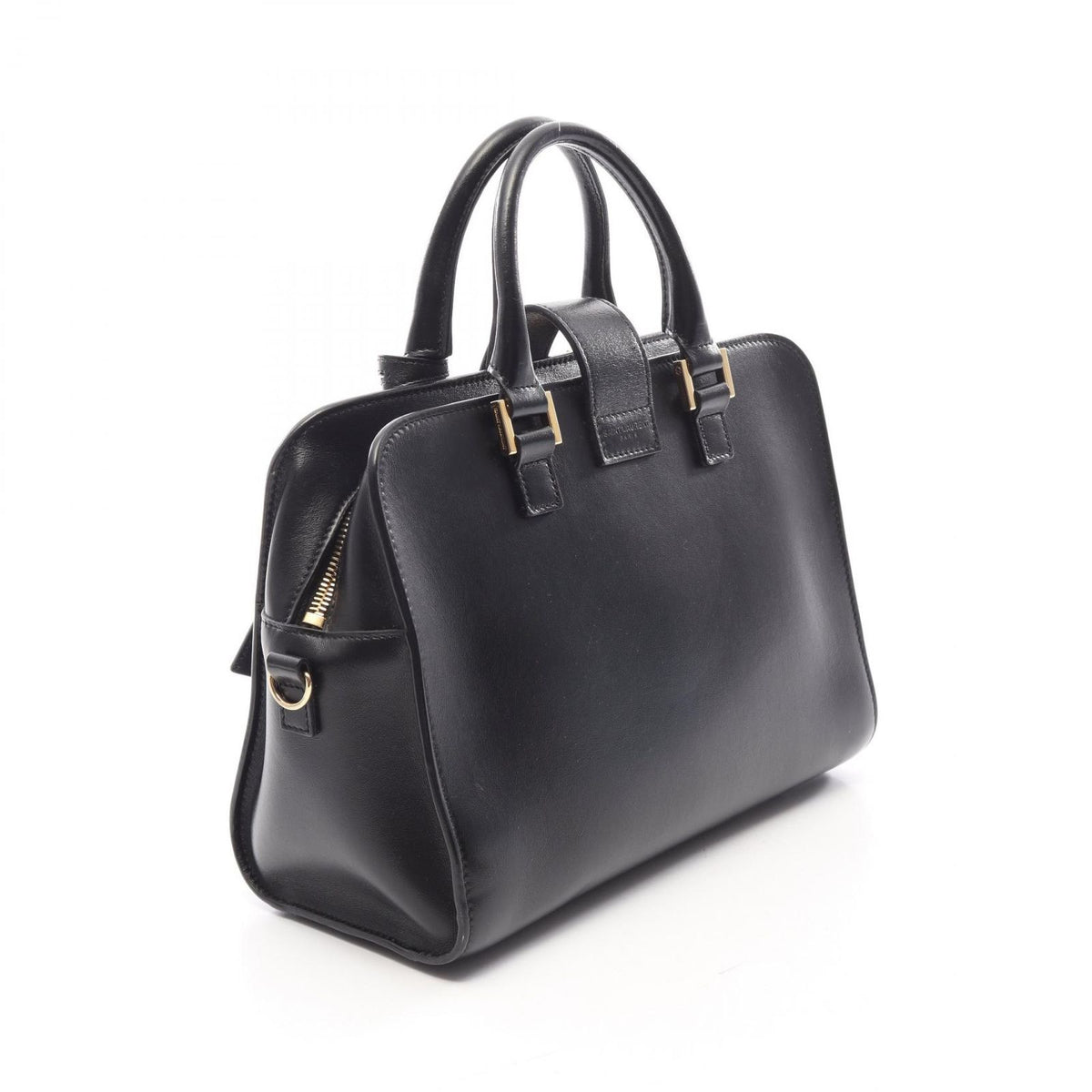 Saint Laurent Paris Handbag YSL Line Baby Monogram Cabas 2-Way Black Leather — view 2