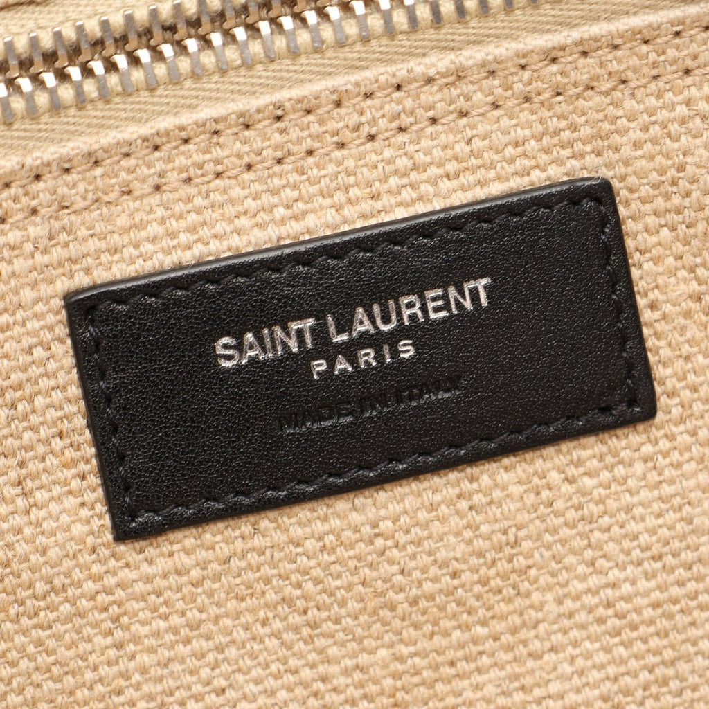 Saint Laurent Paris Tote Bag Rive Gauche Noe Ivory Black Leather Large — view 4