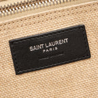 Saint Laurent Paris Tote Bag Rive Gauche Noe Ivory Black Leather Large — view 4