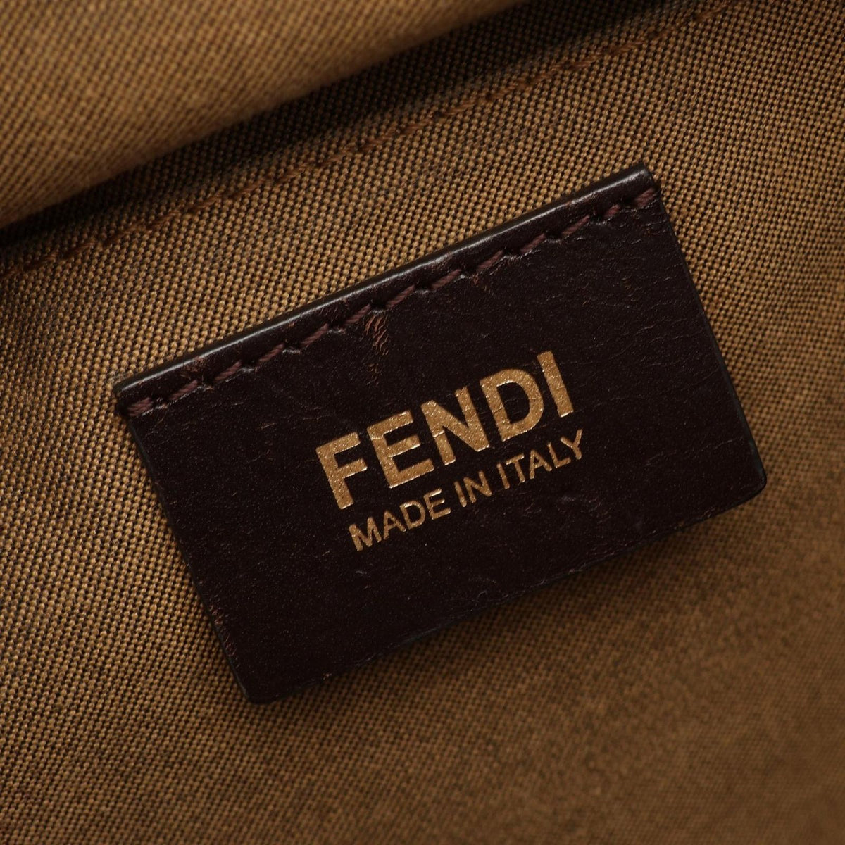 Fendi Shoulder Bag Zucca Brown Black Canvas Leather — view 4