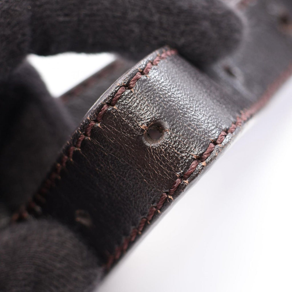 Fendi Shoulder Bag Zucca Brown Black Canvas Leather — view 7