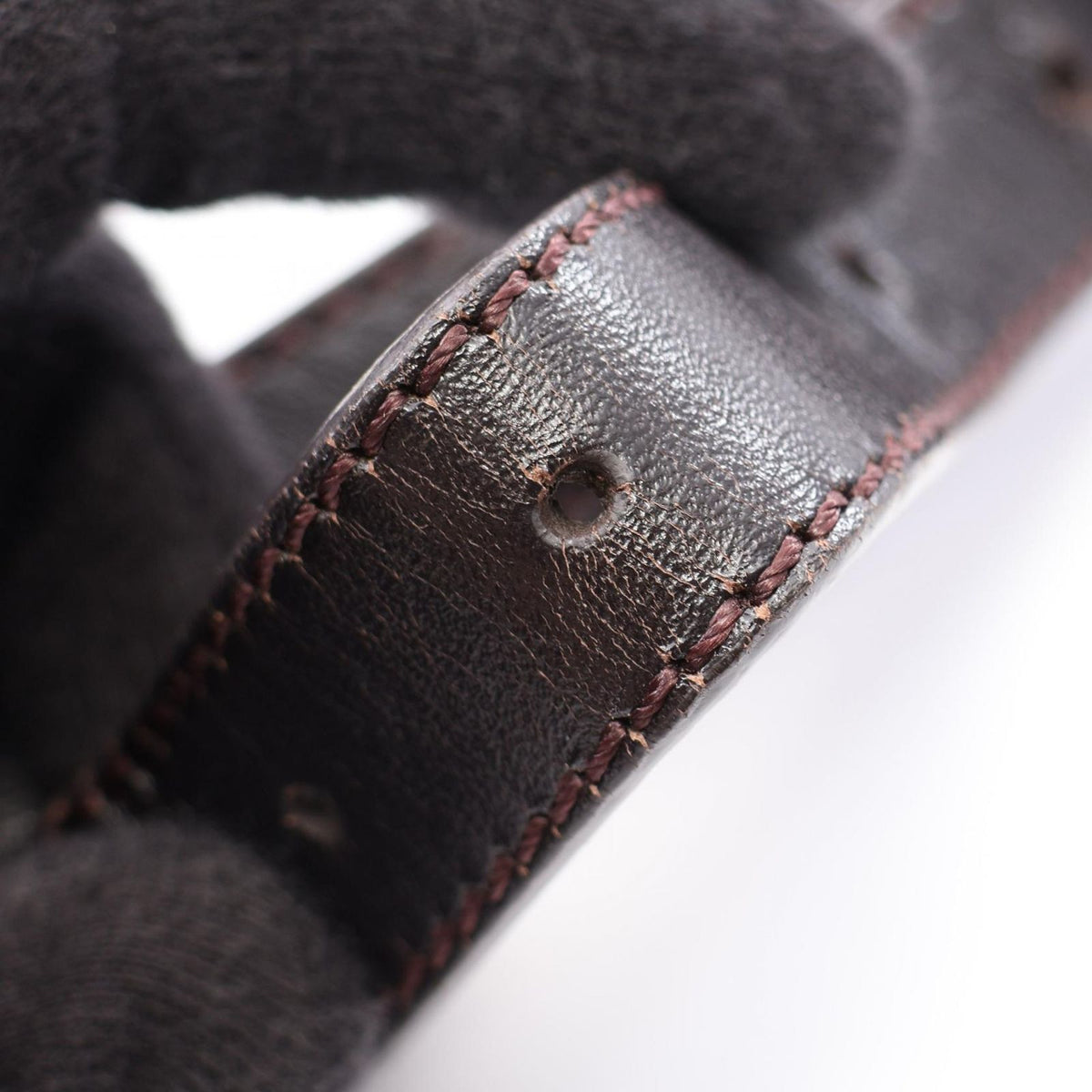 Fendi Shoulder Bag Zucca Brown Black Canvas Leather — view 7