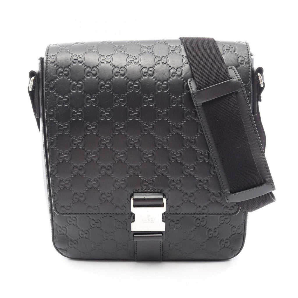 Gucci Shoulder Bag Guccissima Black Leather