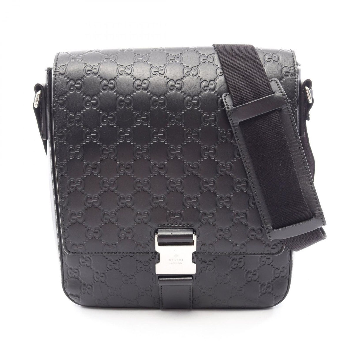 Gucci Shoulder Bag Guccissima Black Leather