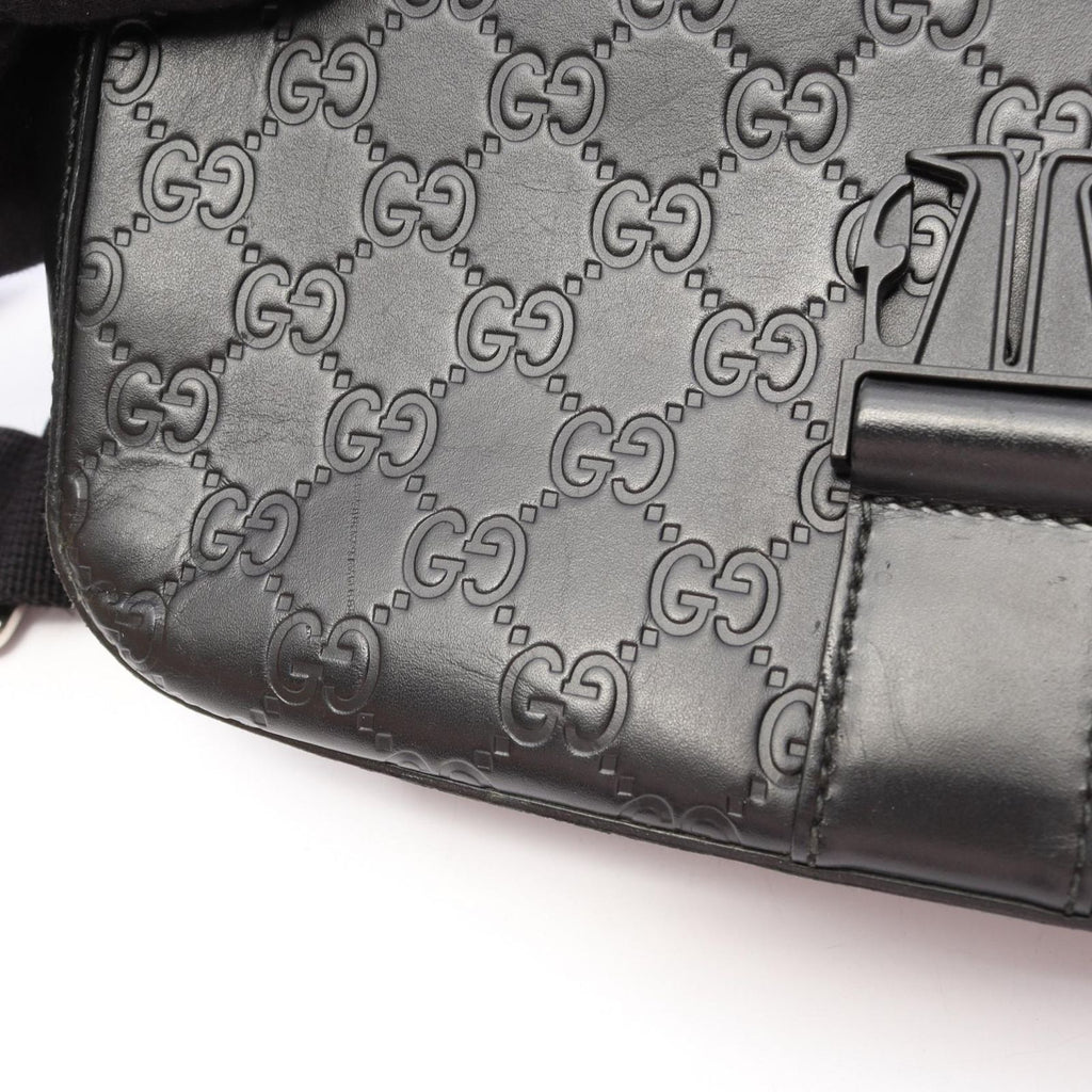 Gucci Shoulder Bag Guccissima Black Leather — view 5