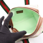 Gucci GG Canvas Sherry Line 2-Way Ivory Pink Green Mini Boston Bag — view 3