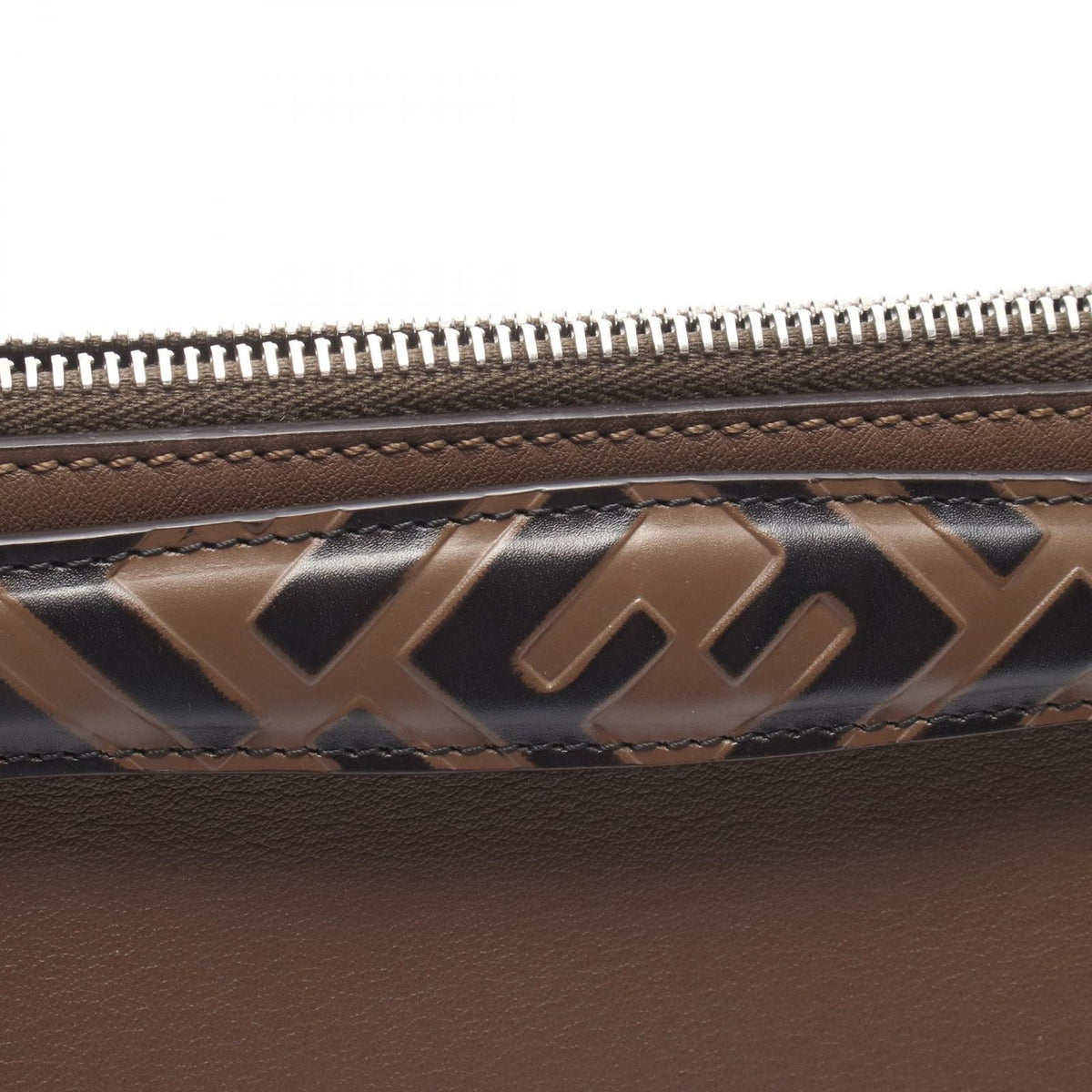 Fendi Handbag by the Way Medium Zucca Brown Black Leather — view 7