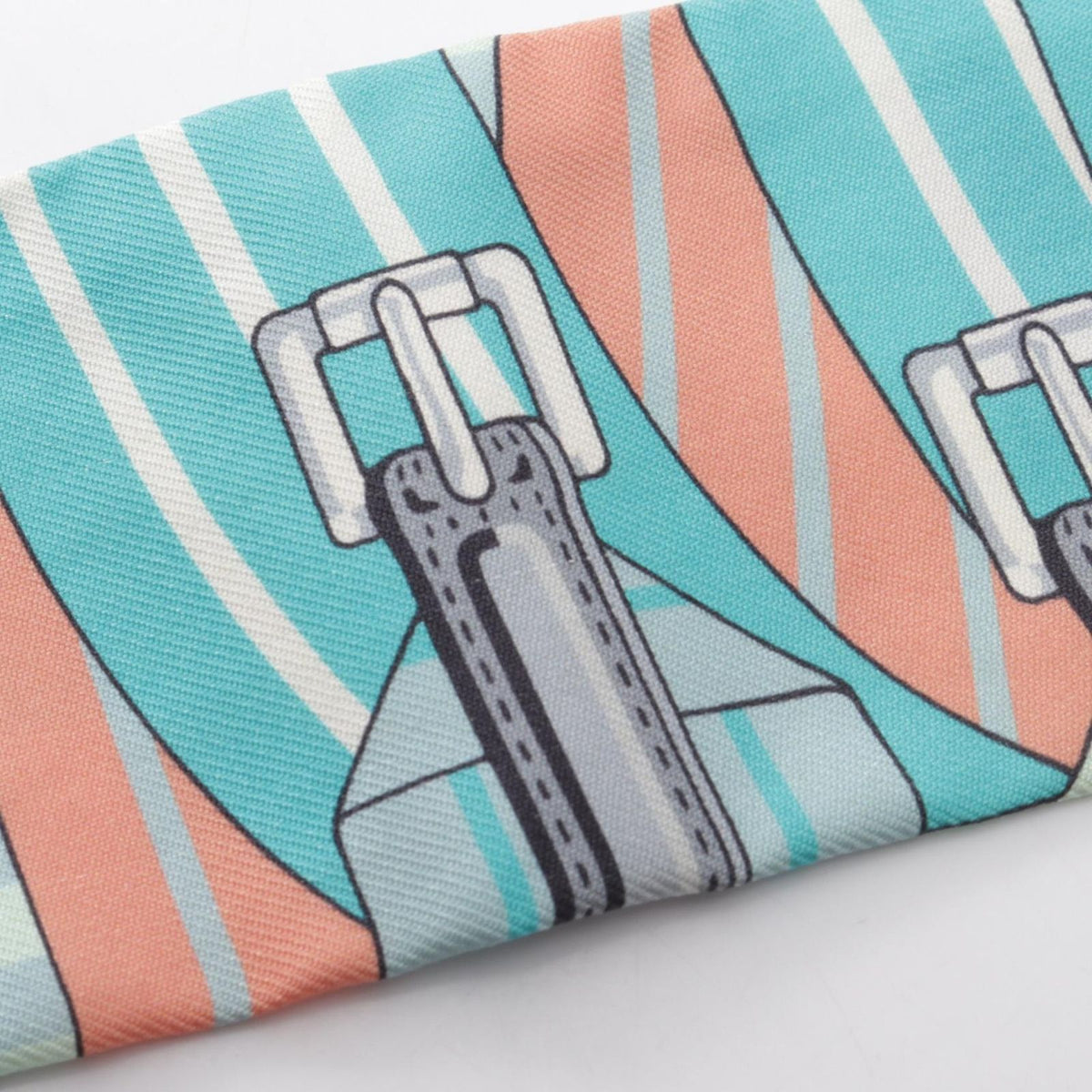 Hermes Scarf Twilly les Sangles Ribbon Silk — view 8