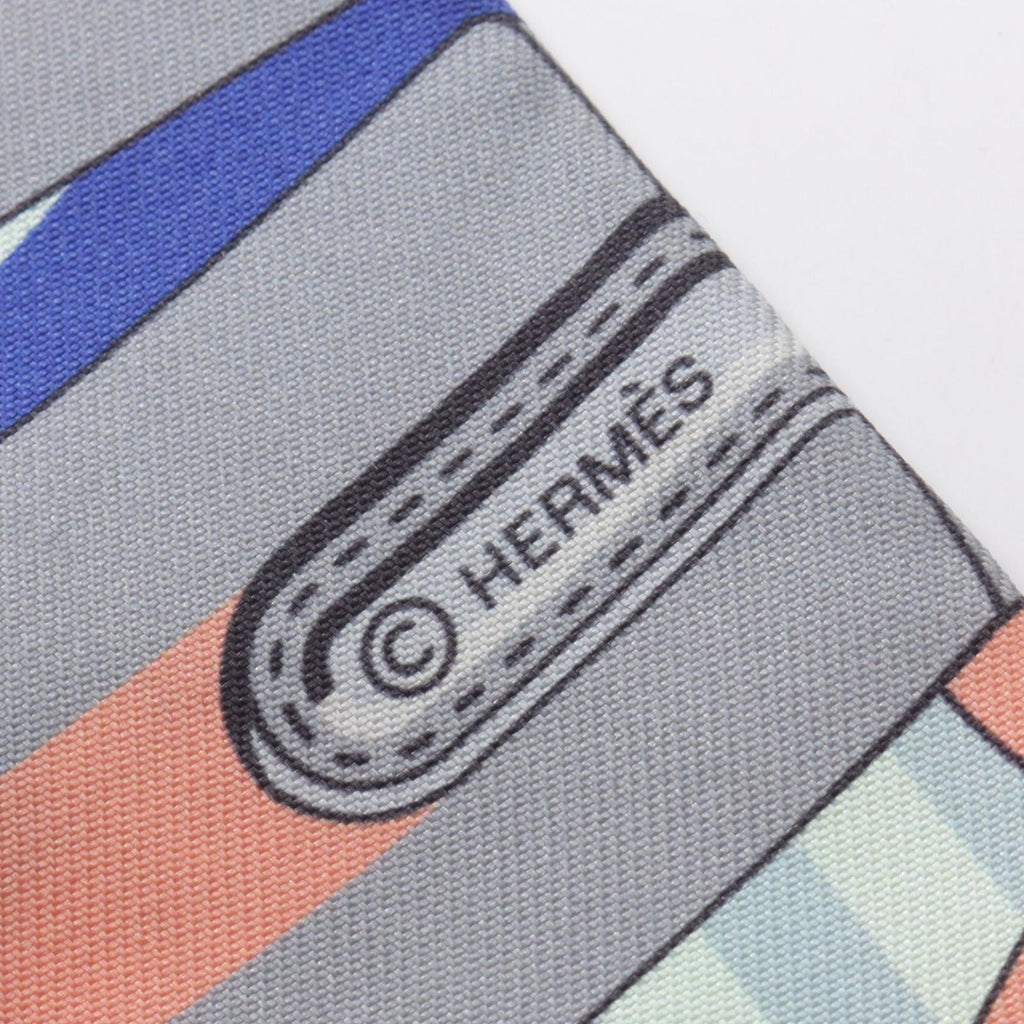 Hermes Scarf Twilly les Sangles Ribbon Silk — view 4