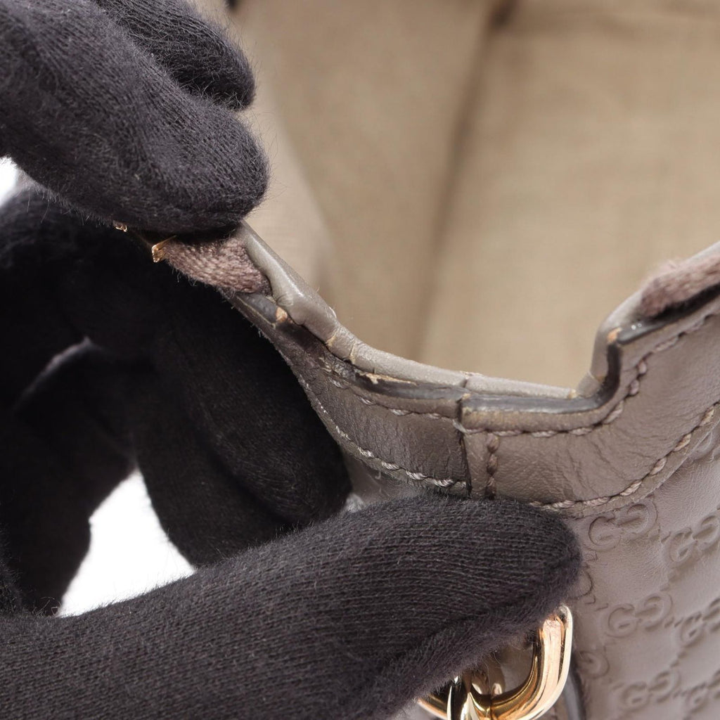 Gucci Handbag Micro Guccissima 2-Way Gray Leather — view 5