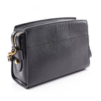 Prada Shoulder Bag Saffiano Soft Calfskin Black Leather Metal Logo — view 2