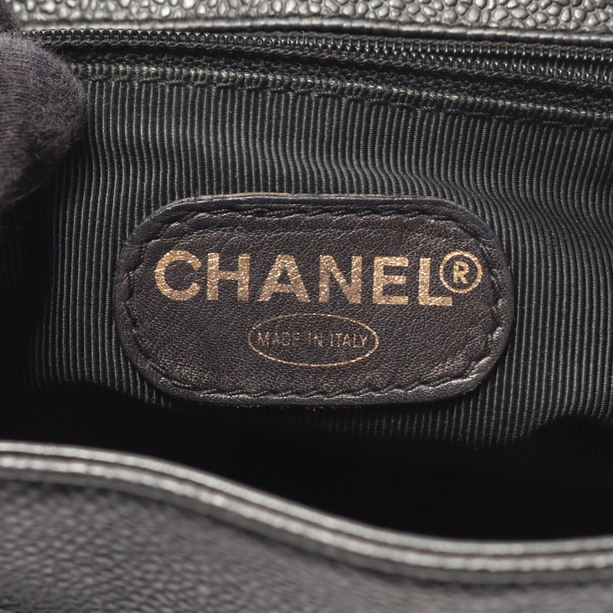 Chanel Backpack Triple Coco Black Caviar Leather Chain — view 4