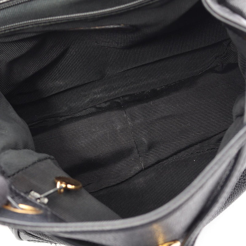 Chanel Backpack Triple Coco Black Caviar Leather Chain — view 7