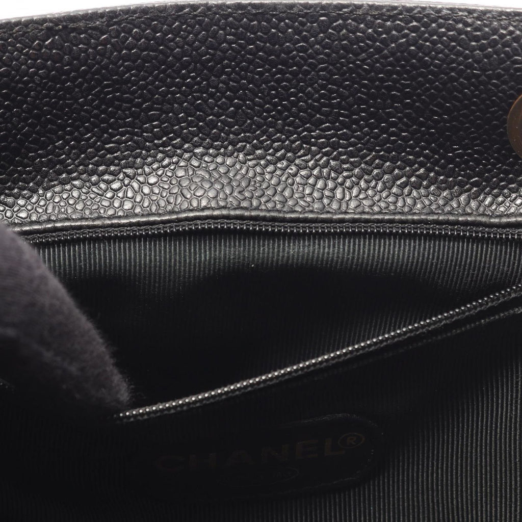 Chanel Backpack Triple Coco Black Caviar Leather Chain — view 6