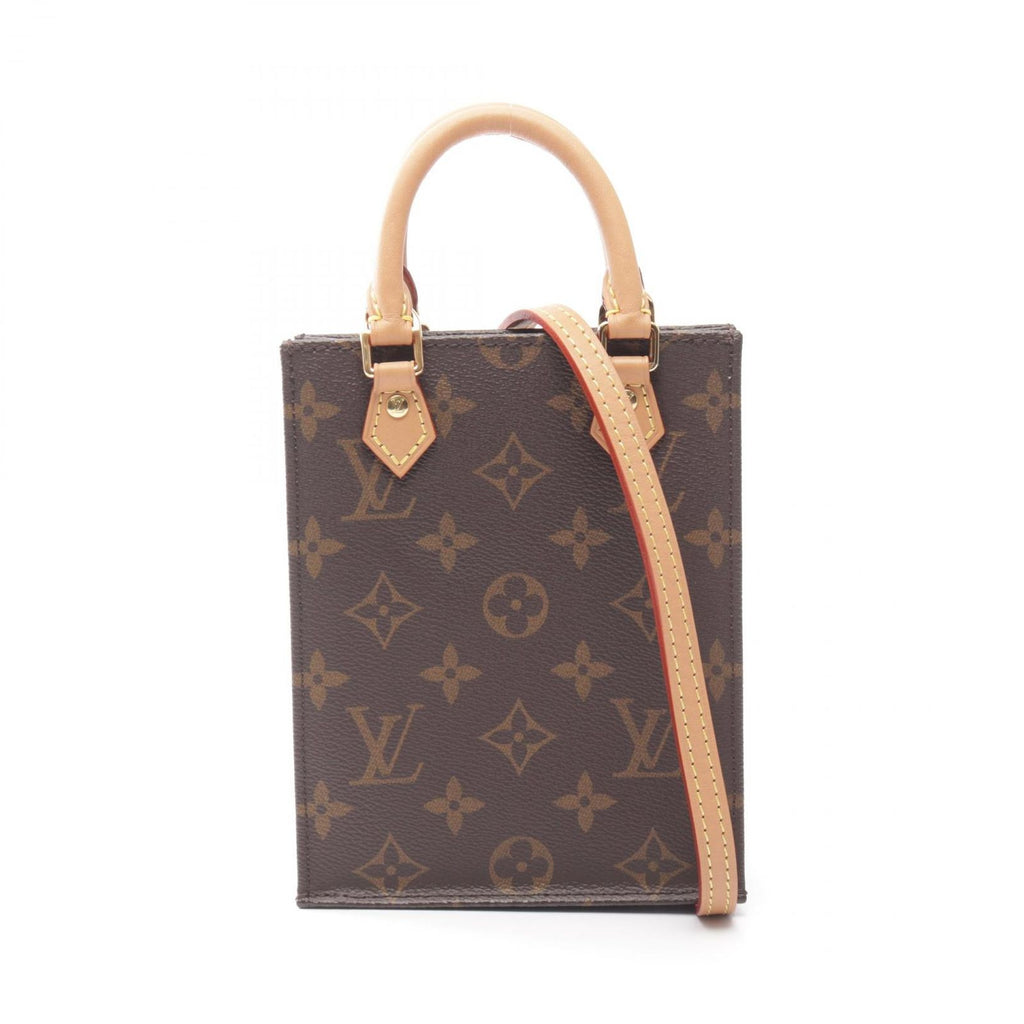 Louis Vuitton Handbag Sac Plat Monogram Leather Petite