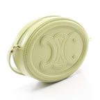 Celine Shoulder Bag Triomphe Oval Purse Cuir Light Green Leather Perth — view 2